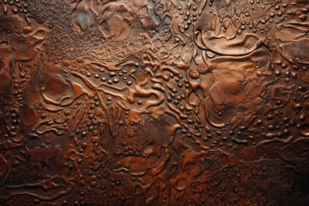 Water drops on rusty metal surface. Abstract background and texture for design.の素材