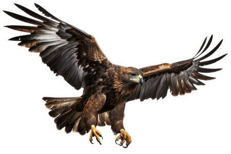 3D rendering of a white-tailed eagle isolated on white backgroundの素材