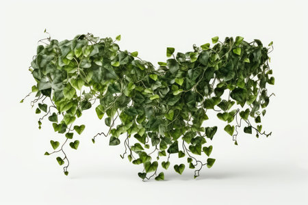 3d rendering of a green plant isolated in white studio background.の素材