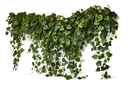 3d rendering of a green ivy plant isolated on white backgroundの素材