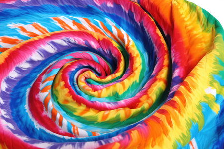abstract background of multicolored fabric in the form of a spiralの素材