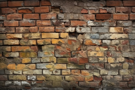 Old brick wall texture. Abstract background for design with copy space for text or image.の素材