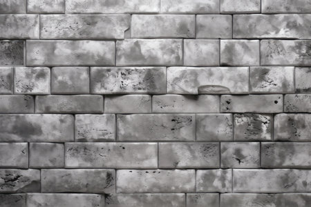 Black and white brick wall texture background for interior or exterior design.の素材