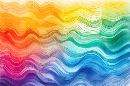 Abstract colorful background with wavy lines. Vector illustration. EPS10の素材
