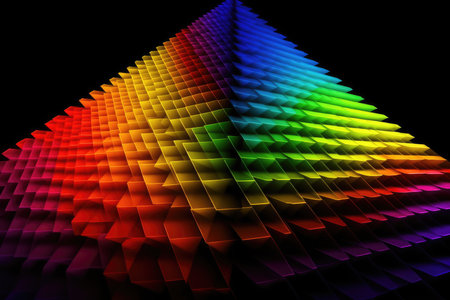 Colorful abstract background. Computer generated graphics. 3D fractal.の素材