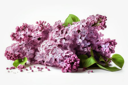 Bouquet of lilac on a white background. Isolatedの素材