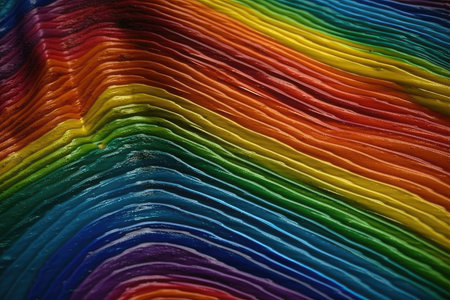 Rainbow colored plasticine as a background. Close-up.の素材
