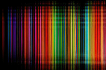 abstract background with stripes in rainbow colors on black background, vector illustrationの素材