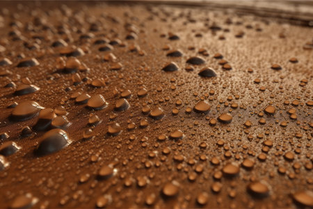 Water drops on the surface of a car. Close-up.の素材