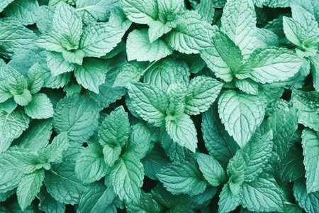 Pepper mint leaves background. Mint leaves background. Mint leaves textureの素材