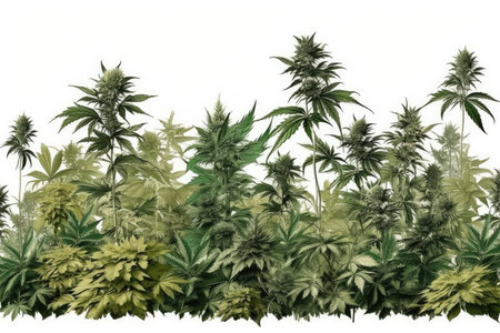 Cannabis plants backgroundjuana leaves, hemp flowersjuana leavesの素材
