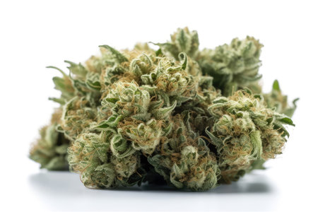 cannabis bud isolated on white background medical marijuana cbd thcの素材