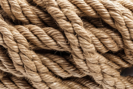 close up of a brown rope as a background, shallow depth of fieldの素材