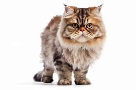 Persian cat on white background. Studio shot. Isolated.の素材