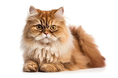 Persian cat on a white background. Studio shot. Isolated.の素材