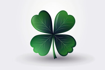 four leaf clover - symbol of St. Patrick's Day vector illustrationの素材