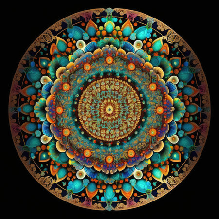 Abstract fractal. Fractal art background for creative design. Decoration for wallpaper, desktop, poster, cover booklet. Print for clothes, t-shirt. Creative illustration for designの素材