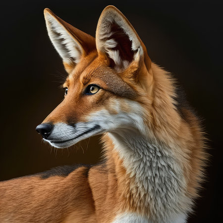Portrait of a red fox (Vulpes vulpes)の素材