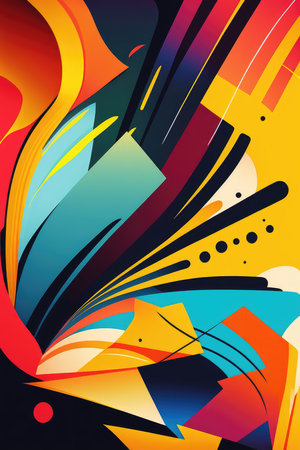 abstract background with colorful geometric elements. Vector illustration for your designの素材