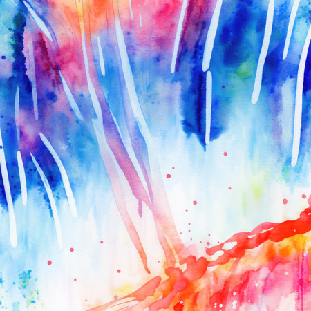 Abstract watercolor background with brush strokes. Hand-drawn illustration.の素材
