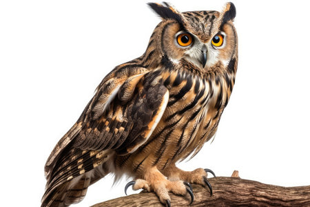 Long-eared owl (Strix nebulosa) in the forestの素材