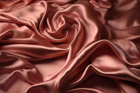 Smooth elegant red silk or satin texture can use as backgroundの素材