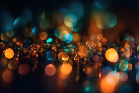 abstract background with bokeh defocused lights and stars.の素材