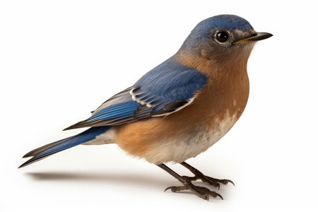 Eastern Bluebird (Sialia sialis) isolated on white backgroundの素材