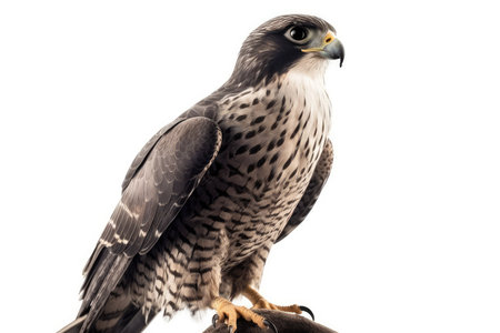 Peregrine Falcon on a white background. Isolated.の素材