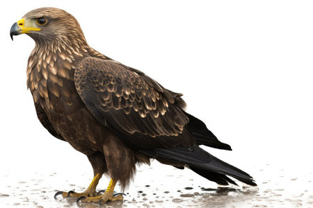 White-tailed Eagle (Haliaeetus albicilla) isolated on white backgroundの素材