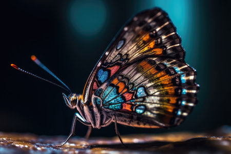 Butterfly in the nature. Colorful butterfly in the nature.の素材