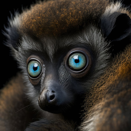 Portrait of a ring-tailed lemur (Lemur catta)の素材