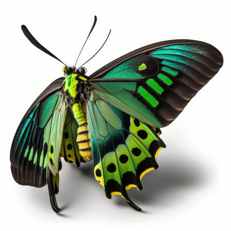 Butterfly (Papilio machaon) isolated on whiteの素材