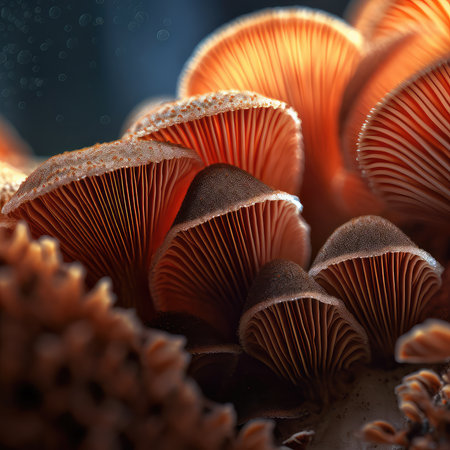 Mushrooms in the forest. Close up. Shallow depth of fieldの素材