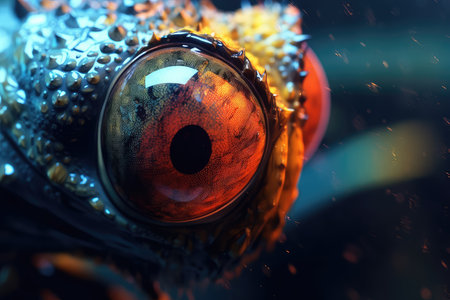 Close-up of the eye of an animal. Macro photography.の素材