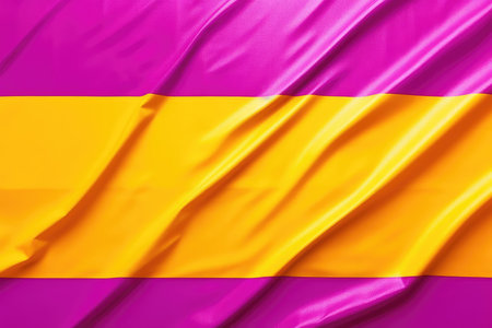 3d rendering of a rainbow colored fabric cloth waving in the windの素材