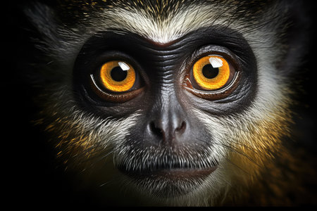Portrait of a Vervet Monkey - Cercopithecus vervetの素材