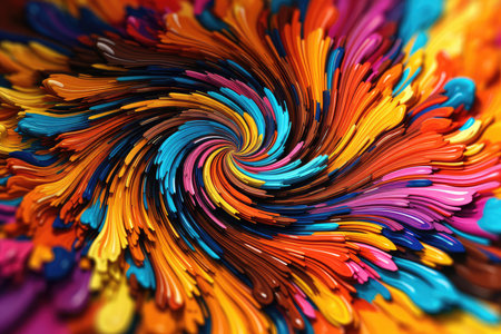 Colorful brushstrokes of paint. Abstract background. Close-up.の素材