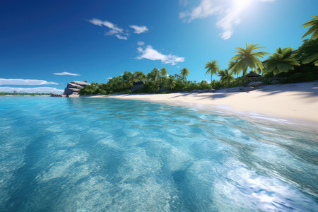 Tropical beach at Seychelles, La Digueの素材