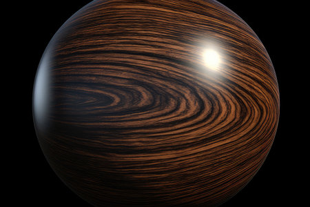 3D rendering of a planet with a solar system in the backgroundの素材