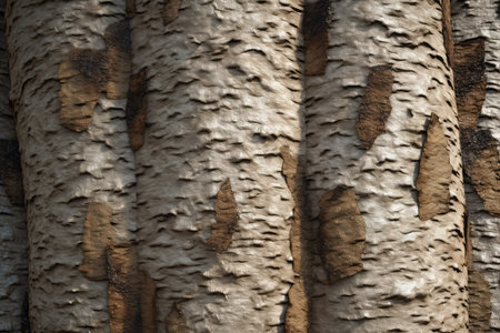 Bark of a birch tree in the forest as a background.の素材