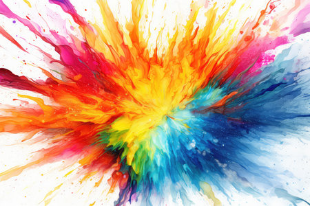 abstract background with colorful paint splashes on white background, abstract backgroundの素材