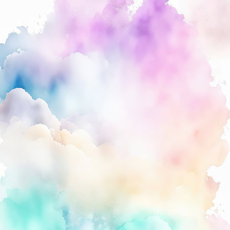 Abstract watercolor background. Digital art painting. Colorful texture.の素材