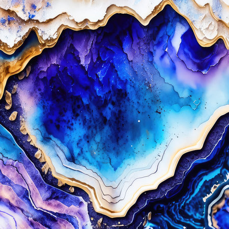abstract background with blue and white agate texture (high resolution)の素材