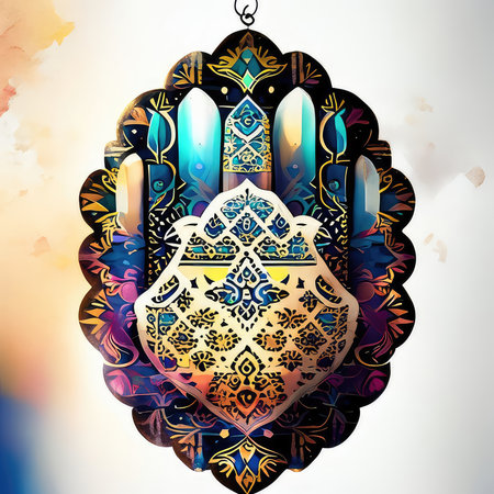Ornament beautiful card with mandala. Geometric circle element made in vectorの素材