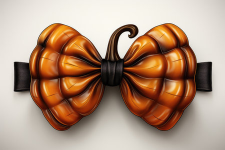 Halloween bow tie on a white background. 3d illustration.の素材