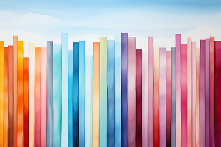 Colorful abstract background with blue and pink stripes. Vector illustration.の素材