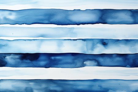 Abstract blue watercolor background. Hand-painted background. Illustration.の素材