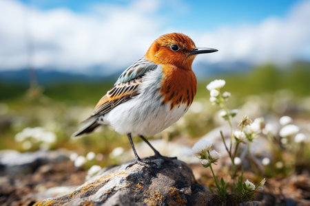 Beautiful bird in the nature. Wildlife scene from wild nature.の素材