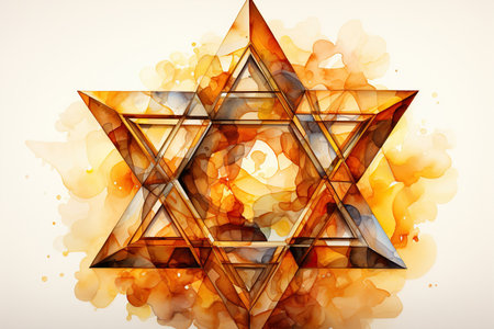 Abstract watercolor background with triangle. Vector illustration. Eps 10.の素材